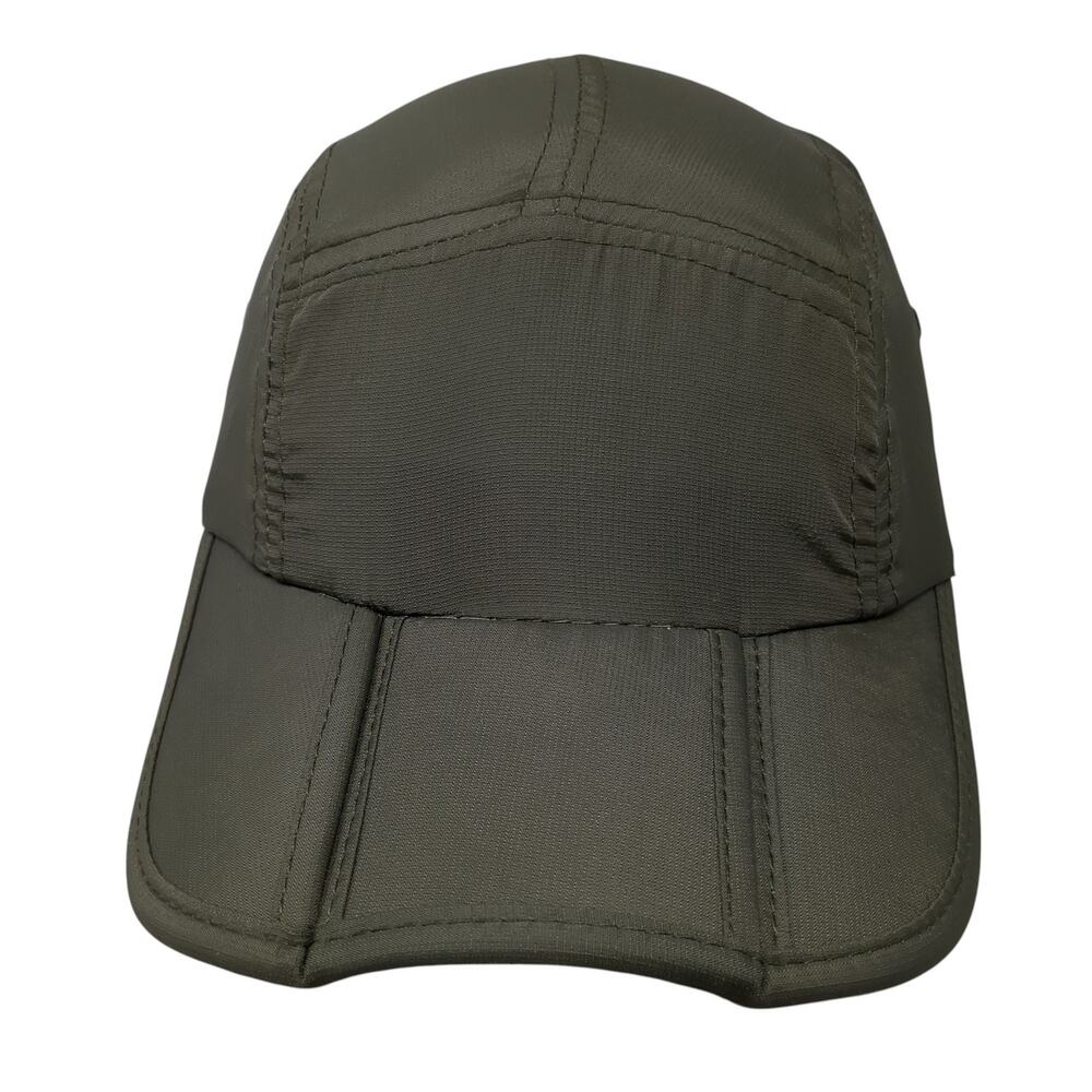 Fitkicks 5 Panel Cap Green One Size Adjustable Strap Vented Holes Blank